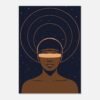 Affiche Voyageuse, casque et orbites — vue 3