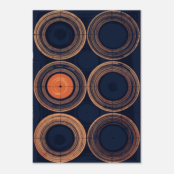 0fa02c45-e704-41b4-b6f4-9666282a55b9.jpg Affiche Indigo Adire, cercles de teinture nouée — vue 3