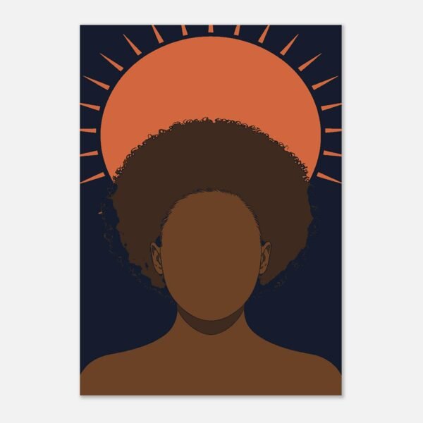 Affiche Couronne, l’afro en soleil