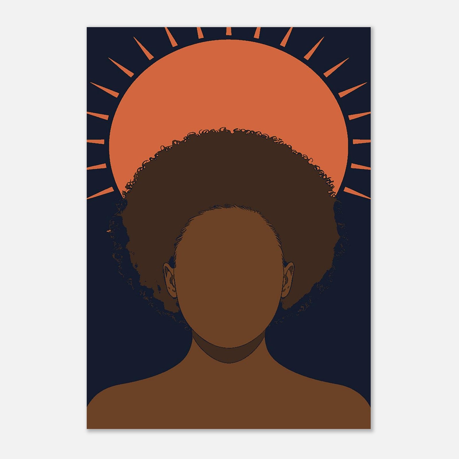 Affiche Couronne, l’afro en soleil, Maison Mélanine