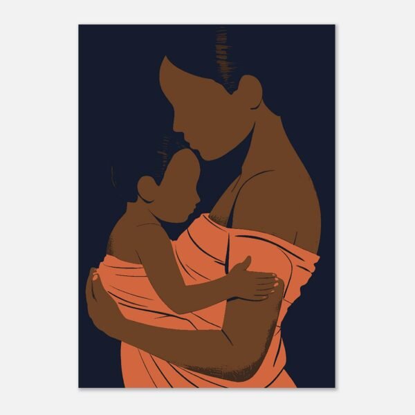 2a1ada47-1042-405d-843a-9b7985f4bdc1.jpg Affiche Maternité, mère et enfant d’un seul trait, Maison Mélanine