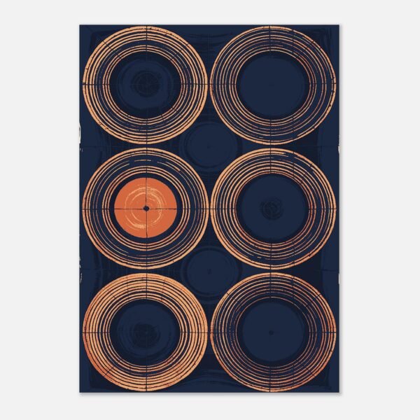 6dfba2d4-da33-4f7a-b560-6012eea4ceca.jpg Affiche Indigo Adire, cercles de teinture nouée, Maison Mélanine