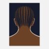 Affiche Nuque, tresses vues de dos, Maison Mélanine