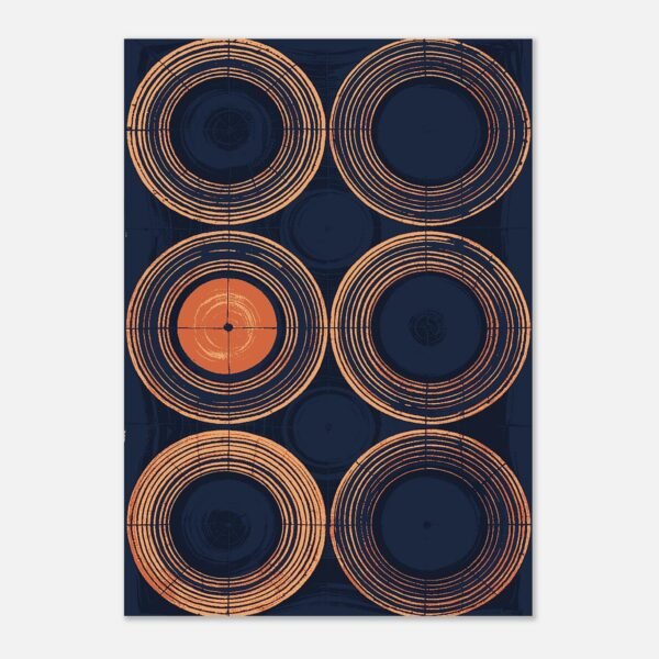90b9b3c9-b62d-4e80-876d-8c364d8d2b56.jpg Affiche Indigo Adire, cercles de teinture nouée — vue 4