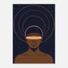 Affiche Voyageuse, casque et orbites — vue 4
