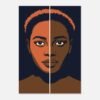 Affiche Regard Frontal, visage en deux lumières — vue 2