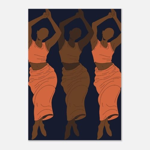 Affiche Danse, trois silhouettes en mouvement — vue 2
