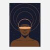 Affiche Voyageuse, casque et orbites — vue 2