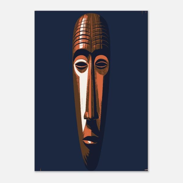 Affiche Le Long Masque, présence verticale, Maison Mélanine