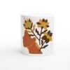 Mug Woman & Flowers, floral géométrique