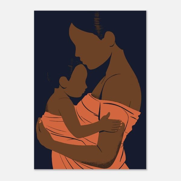 e6e772e9-5857-4178-929e-4d4c7fd387c0.jpg Affiche Maternité, mère et enfant d’un seul trait — vue 2