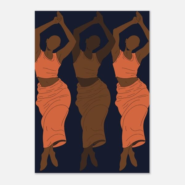 Affiche Danse, trois silhouettes en mouvement — vue 3