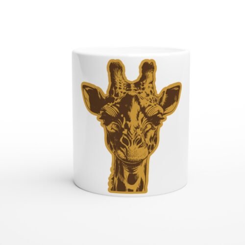 Mug Giraffe Geometry, robe en polygones
