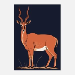 Affiche Antilope, cornes hautes, Maison Mélanine