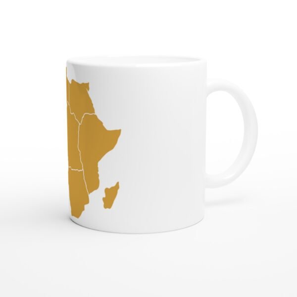 Mug Africa Abstract, continent en blocs vue 3