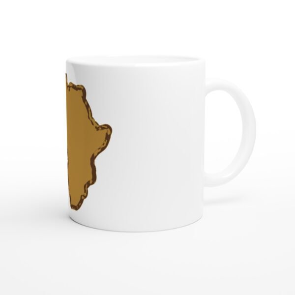 Mug Africa in Gold, silhouette du continent — vue 3