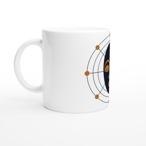 Mug Afrofuturist Mask, anneaux orbitaux vue 2