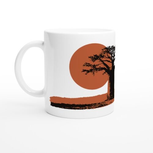 Mug Baobab Sunset, paysage de savane — vue 2