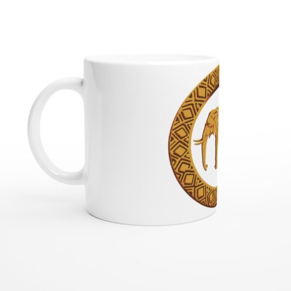 Mug Elephant in Radial Geometry, rosace vue 2 Mug Elephant in Radial Geometry, rosace vue 2