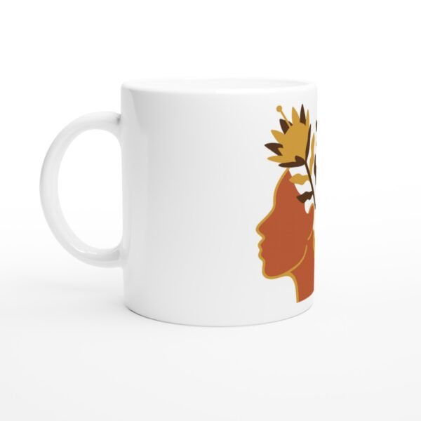 Mug Woman & Flowers, floral géométrique vue 2