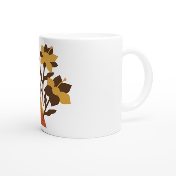 Mug Woman & Flowers, floral géométrique vue 3